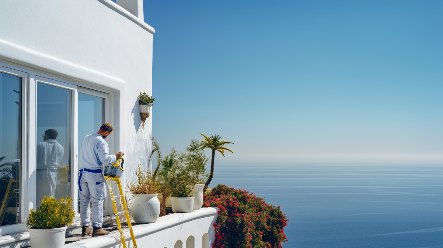painting a house by the coast
